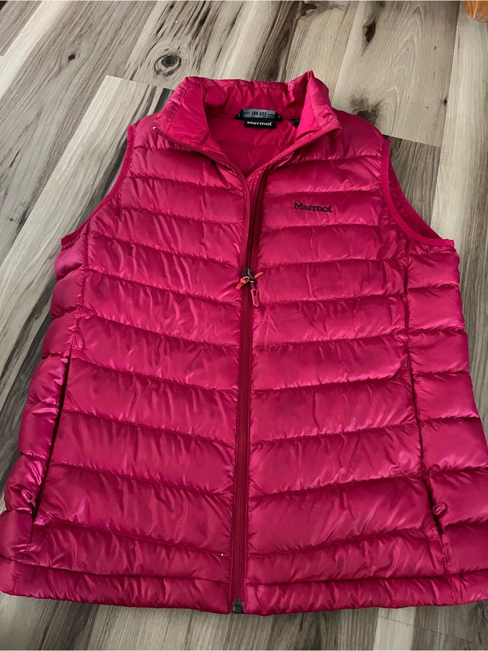 Marmot Goose Down 800 Fill Pink Puffer Vest Women’s L